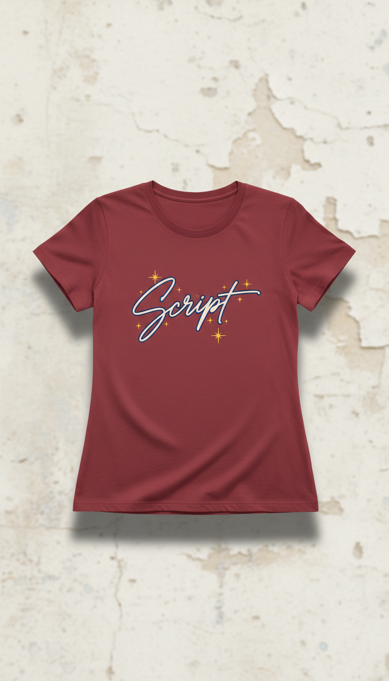Brick Red Script Women’s T-Shirt