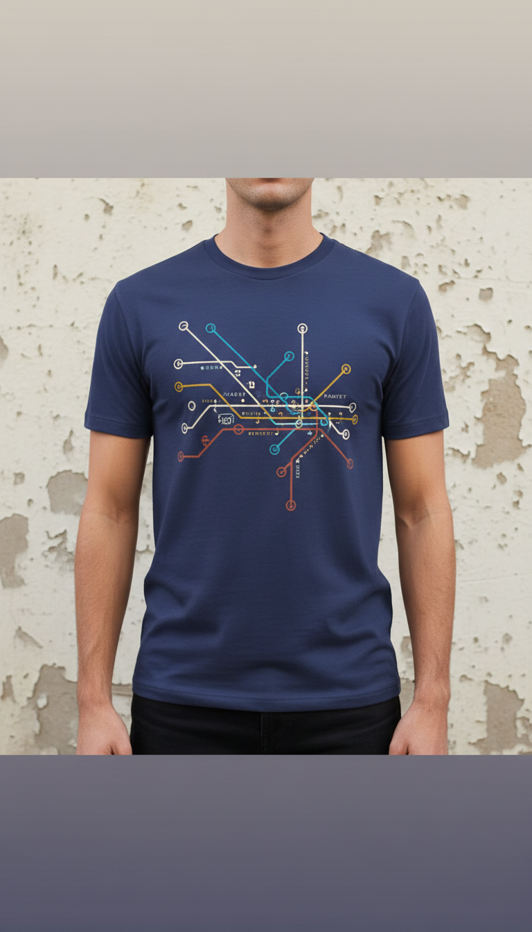 Metro Lines Unisex Graphic T-Shirt